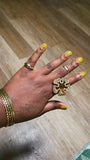 Luxe Bloom Statement Ring ( large ring Only )